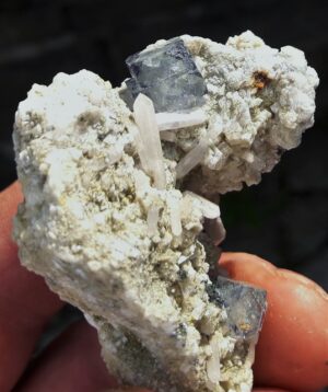 Fluorit auf Quarz, Stbr. Dörfel bei Annaberg